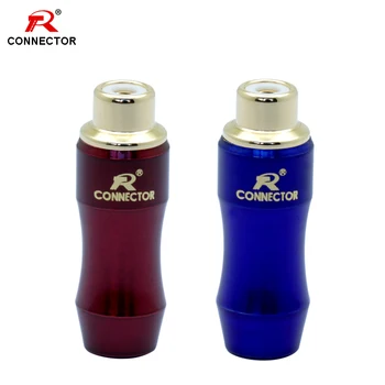 4Pairs Gold Plated RCA HIFI Connector Female Jack, RCA Socket Adapter Audio/Video Cable Connector Support 6.5mm Cable blue&red
4Pairs Gold Plated RCA HIFI Connector Female Jack, RCA Socket Adapter Audio/Video Cable Connector Support 6.5mm Cable blue&red