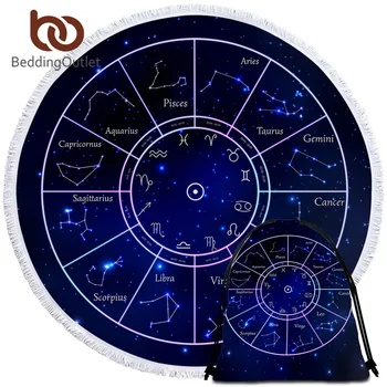 BeddingOutlet Twelve Constellations Round Beach Towel for Adults Scorpius Leo Microfiber Towel Blanket Galaxy Stars Picnic Mat
BeddingOutlet Twelve Constellations Round Beach Towel for Adults Scorpius Leo Microfiber Towel Blanket Galaxy Stars Picnic Mat