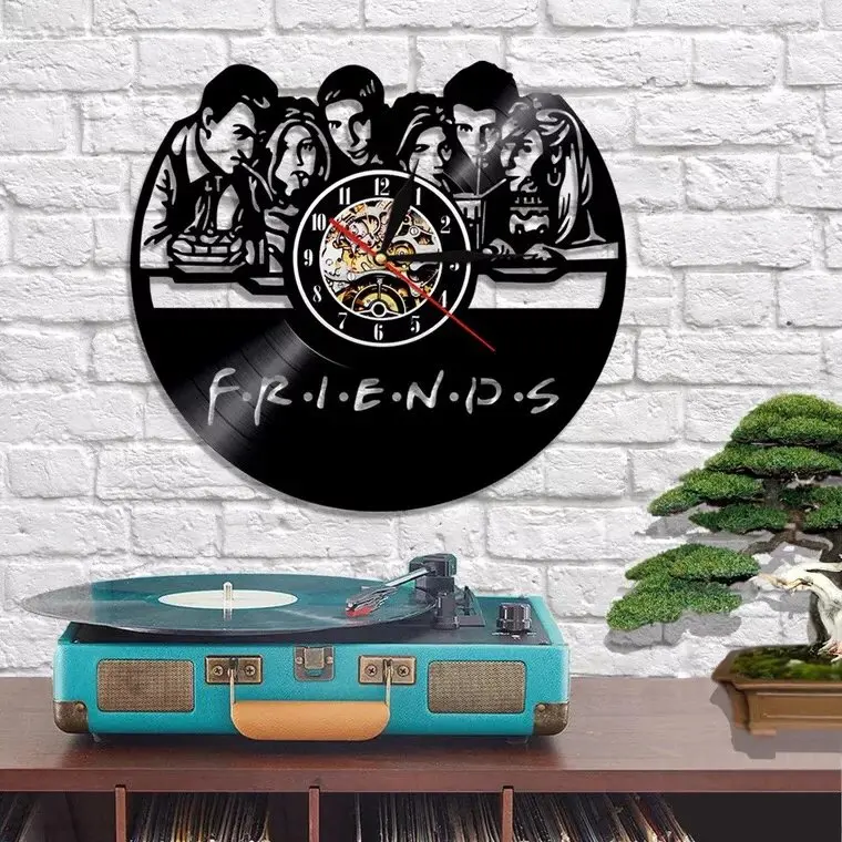 New Friends design vinyl record clock home decor art gift idea collector movie 
New Friends design vinyl record clock home decor art gift idea collector movie