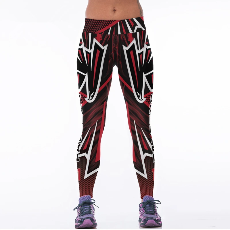 Women Sport Leggings Eagle 3D Print Quick Dry High Waist Pant For Yoga Gym Fitness Workout Tights Trouser Slim Active Wear | Спорт и