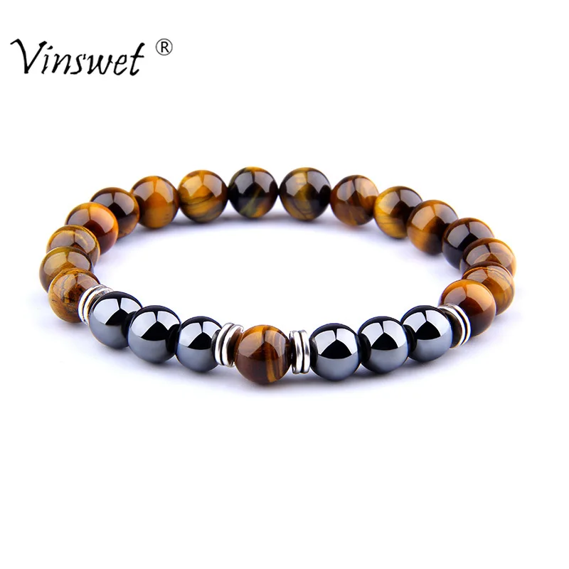Natural Tiger Eye Beads Bracelets for Women Health Care Hematite Stretch Bracelets for Men Fashion Jewelry Pulsera Hombre
Natural Tiger Eye Beads Bracelets for Women Health Care Hematite Stretch Bracelets for Men Fashion Jewelry Pulsera Hombre