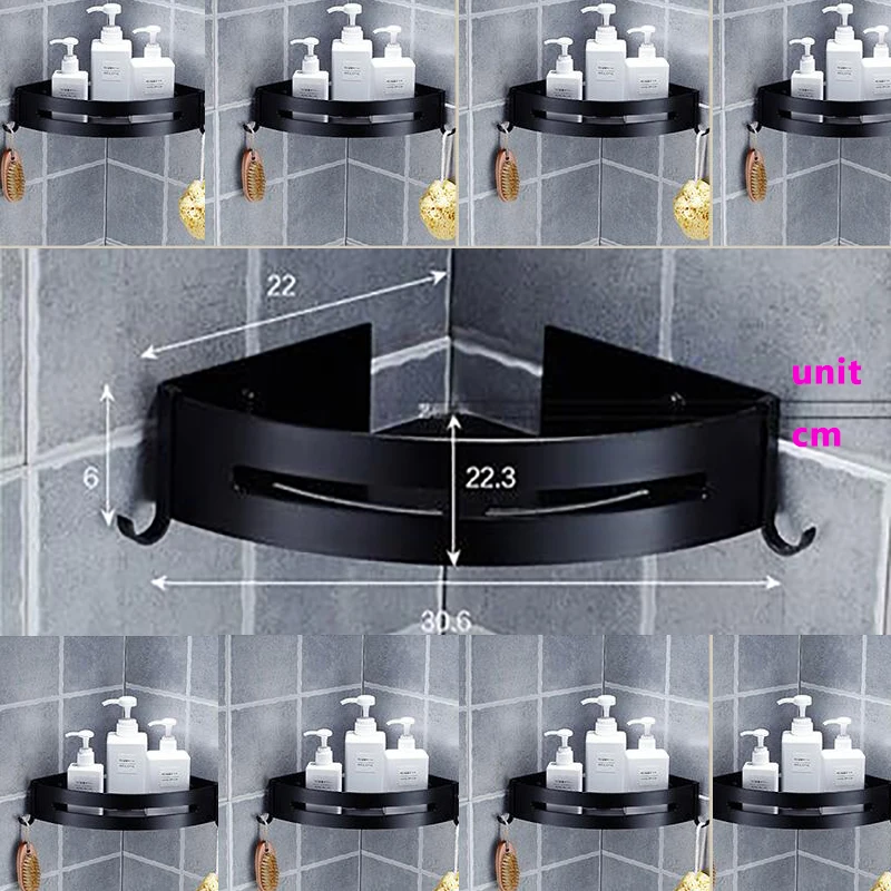 Space Aluminum Kitchen Bathroom Toilet Hook Shelf Wall Mount Shower Adhesive/Drilling Screw Corner Organizer Shampoo Holder Rack
Space Aluminum Kitchen Bathroom Toilet Hook Shelf Wall Mount Shower Adhesive/Drilling Screw Corner Organizer Shampoo Holder Rack