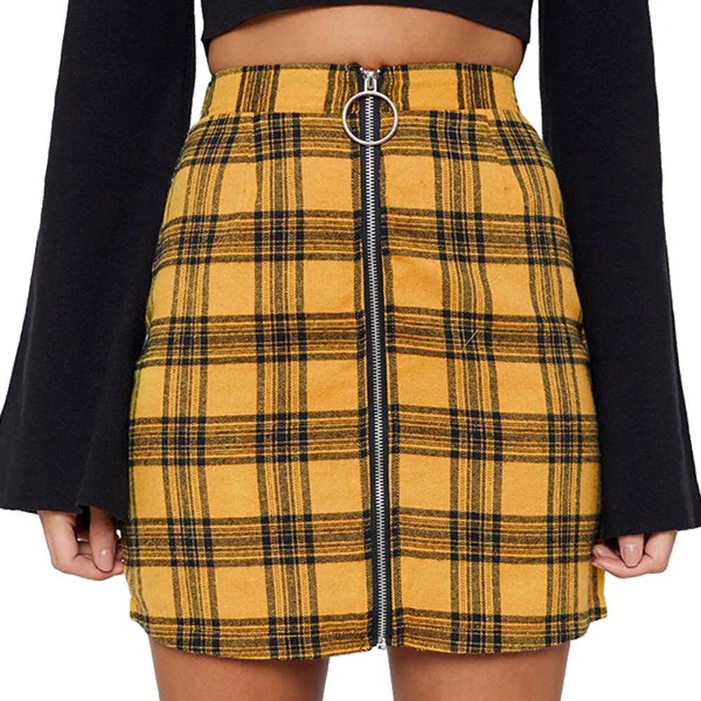 Casual Plaid Print Pencil Empire Skirts Womens Sexy Party Plaid Zipper Wooden Ear Slim High Waist Hip Mini Skirt checkered skirt
Casual Plaid Print Pencil Empire Skirts Womens Sexy Party Plaid Zipper Wooden Ear Slim High Waist Hip Mini Skirt checkered skirt