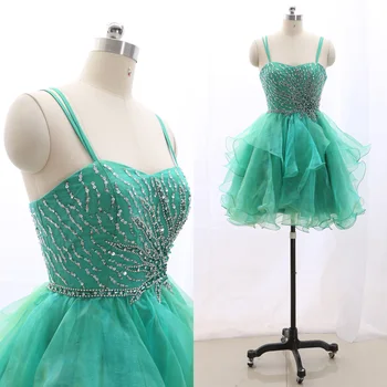MACloth Green Short Strap Knee-Length Short Crystal Organza Prom Dresses Dress M 265599 Clearance
MACloth Green Short Strap Knee-Length Short Crystal Organza Prom Dresses Dress M 265599 Clearance