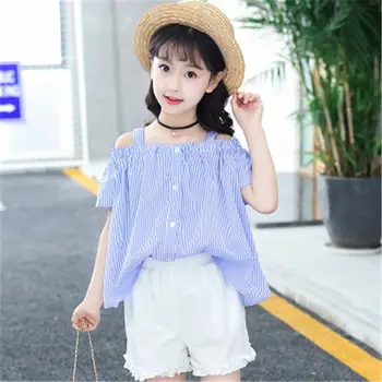 2019 New Summer Children Girl Cotton 2pcs Clothes Suits Toddler Girl Striped Shoulderless Tops+Solid Short Pants Tracksuits L181
2019 New Summer Children Girl Cotton 2pcs Clothes Suits Toddler Girl Striped Shoulderless Tops+Solid Short Pants Tracksuits L181