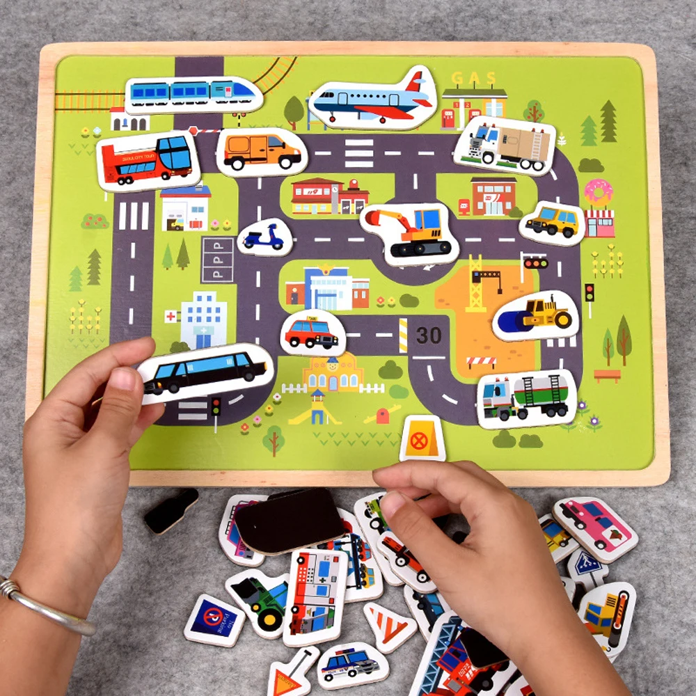 Baby Wooden Scene Toys Car Farm Magnetic Three-dimensional Puzzle Wooden Magnetic Puzzle Traffic Animal Toys for Children Gift
Baby Wooden Scene Toys Car Farm Magnetic Three-dimensional Puzzle Wooden Magnetic Puzzle Traffic Animal Toys for Children Gift