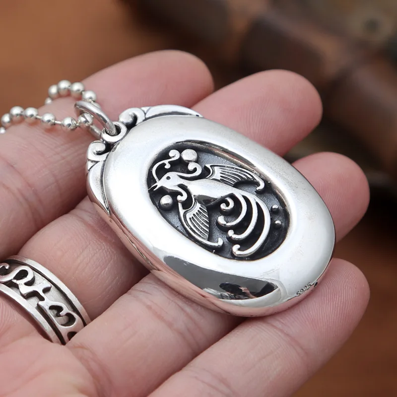 Thai silver restoring ancient ways is han edition fashion Simple smooth phoenix totem pendant chain
Thai silver restoring ancient ways is han edition fashion Simple smooth phoenix totem pendant chain