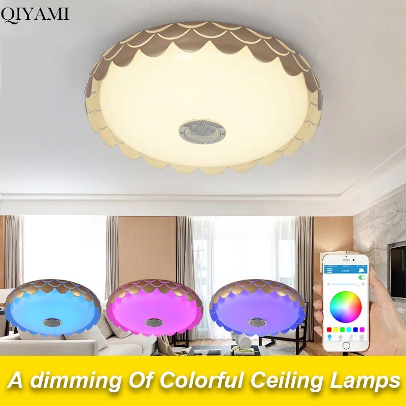 Remote control Ceiling Lights for living room phone app Bluetooth Music Lighting Ceiling Lamps For Kids Room AC85-260V fixtures
Remote control Ceiling Lights for living room phone app Bluetooth Music Lighting Ceiling Lamps For Kids Room AC85-260V fixtures