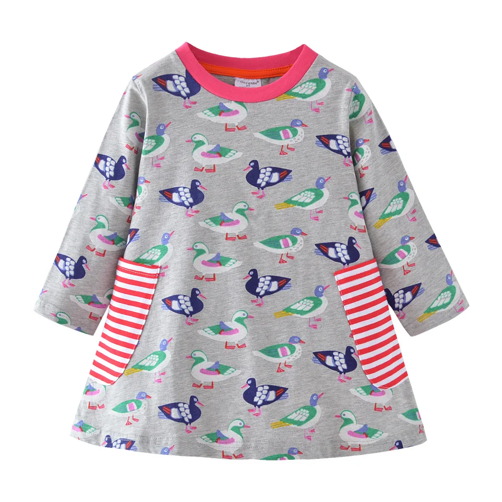 Children Dresses Long Sleeve One-piece Girls Chickens Happy Birds Peafowl Pheasant Quail Pigeons Mandarin Ducks for Kid Age 2-7T
Children Dresses Long Sleeve One-piece Girls Chickens Happy Birds Peafowl Pheasant Quail Pigeons Mandarin Ducks for Kid Age 2-7T