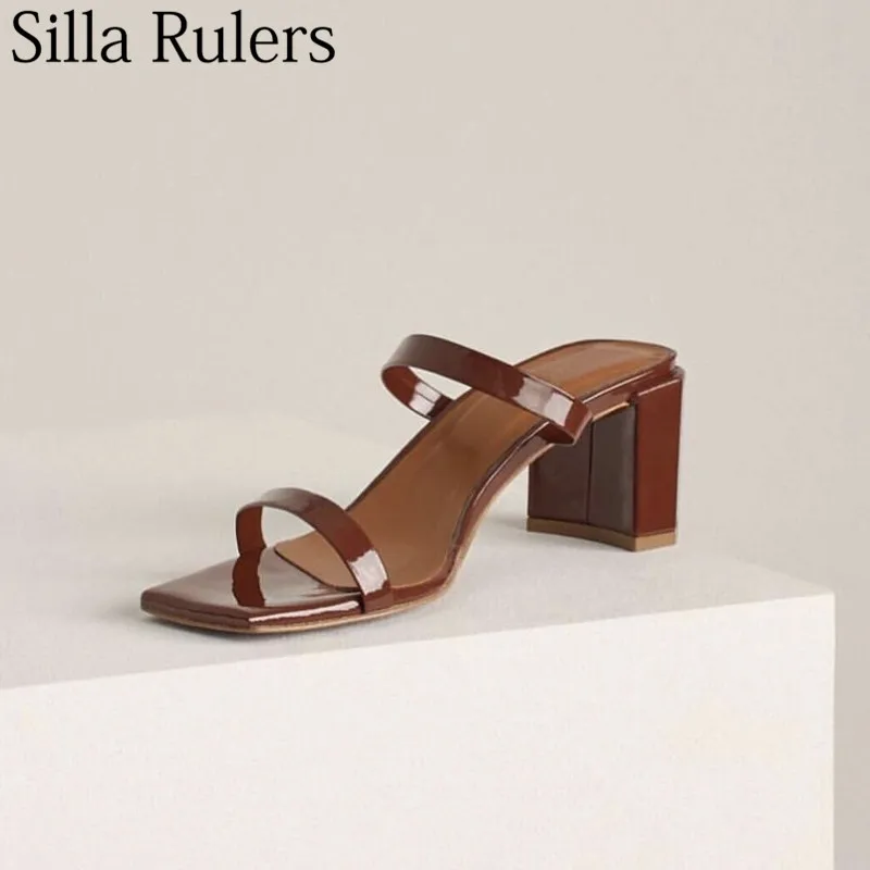 2019 new summer peep toe genuine leather slippers square toe one strap chunky heel sandals woman slip on mule shoes women
2019 new summer peep toe genuine leather slippers square toe one strap chunky heel sandals woman slip on mule shoes women