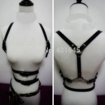 Women Harajuku Stud Handmade Punk Harness Genuine Leather Goth Two Row O-Round hook Body Bondage Cage Chest Belt Free shipping
Women Harajuku Stud Handmade Punk Harness Genuine Leather Goth Two Row O-Round hook Body Bondage Cage Chest Belt Free shipping
