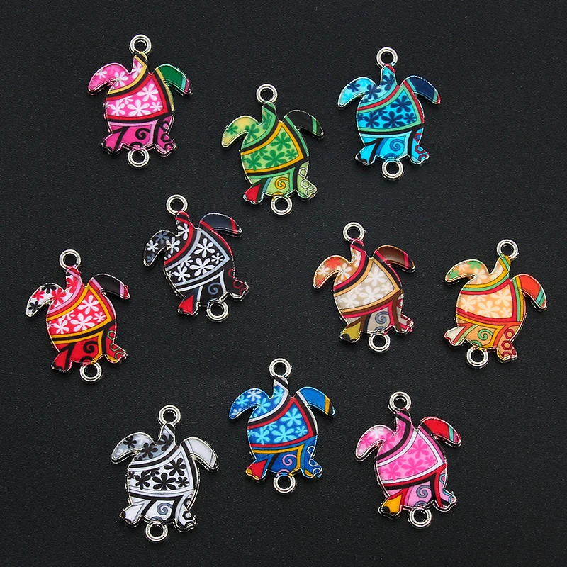 10pcs Turtle Enamel Alloy Charms Bracelet Connectors Jewelry Making Handmade Findings Craft Mix Colors 24*18mm
10pcs Turtle Enamel Alloy Charms Bracelet Connectors Jewelry Making Handmade Findings Craft Mix Colors 24*18mm