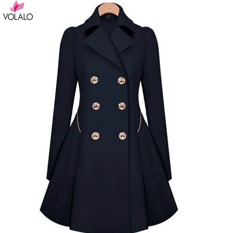 VOLALO Autumn Winter 2018 New Fashion Women's Wool Coat Double Breasted Coat Elegant Bodycon Cocoon Wool Long Coat Tops
VOLALO Autumn Winter 2018 New Fashion Women's Wool Coat Double Breasted Coat Elegant Bodycon Cocoon Wool Long Coat Tops