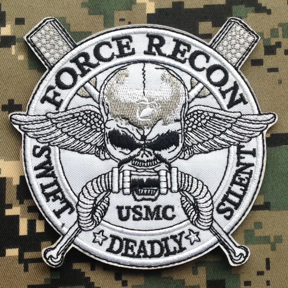 FORCE RECON .USMC MILITARY MARINE SWIFT DEADLY SILENT Skull Patch USMC FORCE RECON SWIFT DEADLY SILENT USMC US ARMY PATCH
FORCE RECON .USMC MILITARY MARINE SWIFT DEADLY SILENT Skull Patch USMC FORCE RECON SWIFT DEADLY SILENT USMC US ARMY PATCH