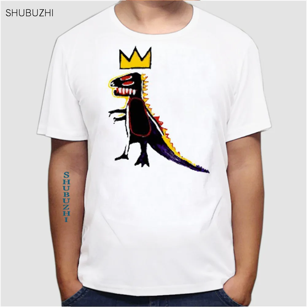 Men'S Fashion white cotton Men's Basquiat Dinosaur Crown Funny cotton Short Sleeve T Shirts Summer Style Men T-Shirt sbz315
Men'S Fashion white cotton Men's Basquiat Dinosaur Crown Funny cotton Short Sleeve T Shirts Summer Style Men T-Shirt sbz315