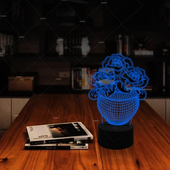 Romantic Rose Flower Color changed Lamp LED night lights LED RGB Dimmer Lamp Night Light Flower Bottle Creative Romantic Rose
Romantic Rose Flower Color changed Lamp LED night lights LED RGB Dimmer Lamp Night Light Flower Bottle Creative Romantic Rose
