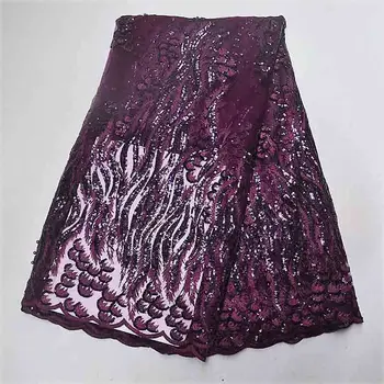 New Purple Nigerian Sequins Lace Fabric Swiss Voile Lace Fabric Embroidery African Sequins French Tulle Lace Materials For Women
New Purple Nigerian Sequins Lace Fabric Swiss Voile Lace Fabric Embroidery African Sequins French Tulle Lace Materials For Women