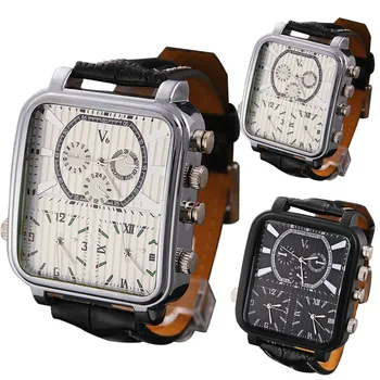 Luxury Watch Men's Business Leisure PU Leather Strip Three Clock Dials Square Wrist Watch Relogio Masculino Smile
Luxury Watch Men's Business Leisure PU Leather Strip Three Clock Dials Square Wrist Watch Relogio Masculino Smile