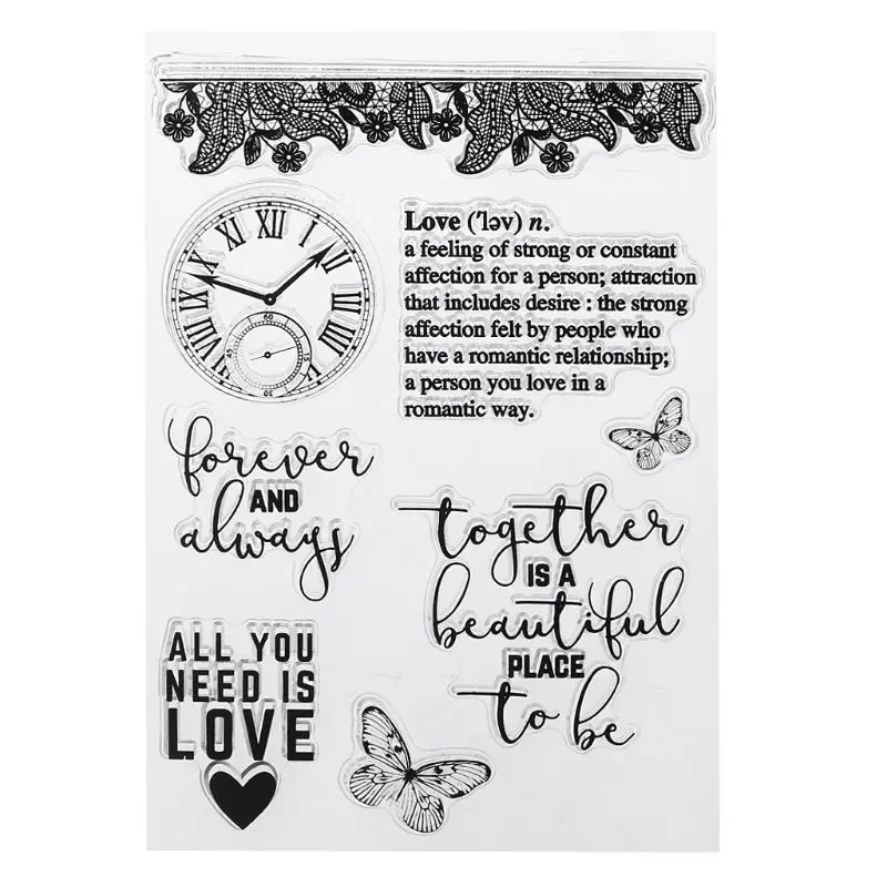 PVC Transparent Vintage Clock Stamp Seal Fancy Font Cute Patterns DIY Scrapbook Photo Album Card Decor English Letters
PVC Transparent Vintage Clock Stamp Seal Fancy Font Cute Patterns DIY Scrapbook Photo Album Card Decor English Letters