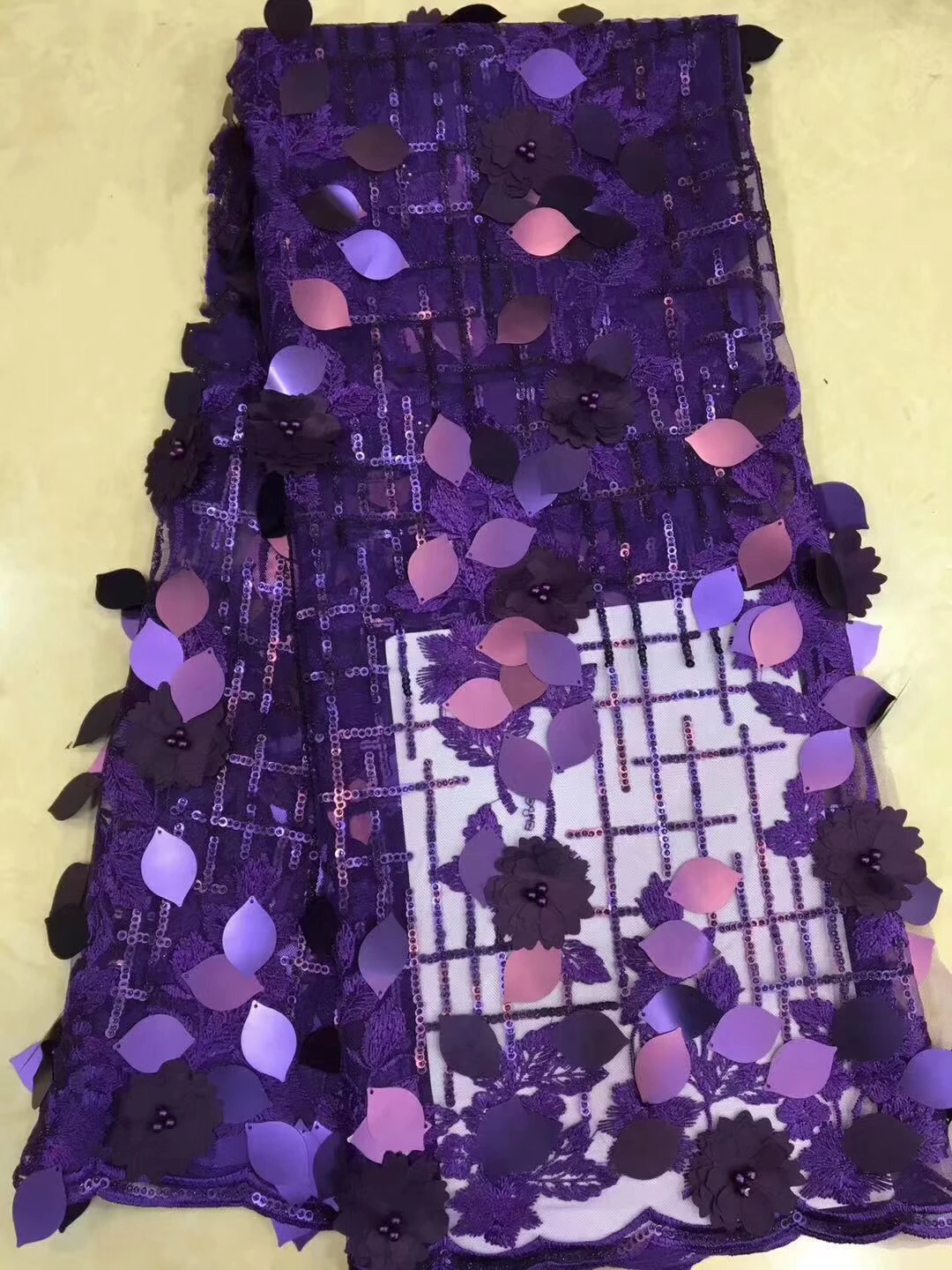 Purple Nigerian Lace Fabric Wedding, 3D Floral Lace Fabric With Beads, The Latest Lace Fabric High Quality Lace CD30591
Purple Nigerian Lace Fabric Wedding, 3D Floral Lace Fabric With Beads, The Latest Lace Fabric High Quality Lace CD30591
