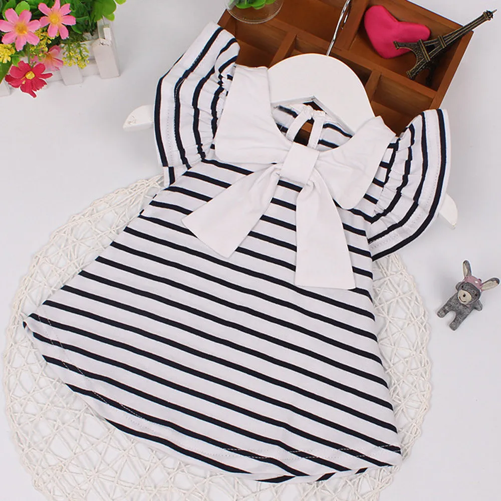 Baby Girls Dress Sleeveless Blue Striped Kids Girl Dresses Fashion Bowknot Tutu Vestido Girl Clothes Summer
Baby Girls Dress Sleeveless Blue Striped Kids Girl Dresses Fashion Bowknot Tutu Vestido Girl Clothes Summer
