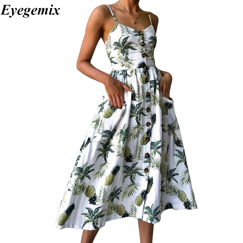 Summer 2018 Strap Print Floral Dot Long Boho Bohemian Beach Dress Women Sundress Sexy Casual Loose Elegant Vintage Ladies Dress
Summer 2018 Strap Print Floral Dot Long Boho Bohemian Beach Dress Women Sundress Sexy Casual Loose Elegant Vintage Ladies Dress