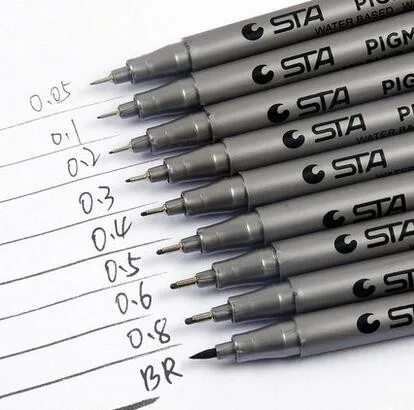STA Sketch Markers Art Marker Pen Different Tip Sizes Pigment Liner Water Based For Drawing Handwriting Supplie Stationery
STA Sketch Markers Art Marker Pen Different Tip Sizes Pigment Liner Water Based For Drawing Handwriting Supplie Stationery