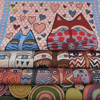 Chainho,Cats,Yarn Dyed Polyester Cotton Patchwork Cloth,Jacquard Fabric For DIY Sewing Cushion,Curtain,Bags Material,CLP007
Chainho,Cats,Yarn Dyed Polyester Cotton Patchwork Cloth,Jacquard Fabric For DIY Sewing Cushion,Curtain,Bags Material,CLP007