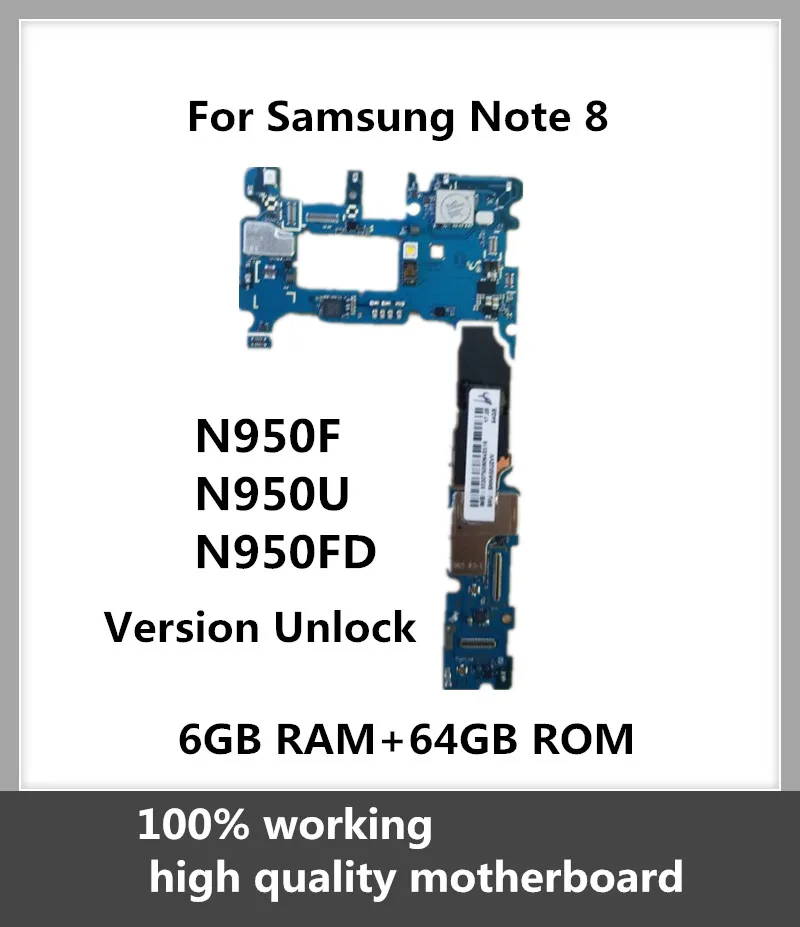 New Arrival Factory Unlocked For Samsung Note 8 N950U 64GB Motherboard Original IMEI Android OS MainBoard
New Arrival Factory Unlocked For Samsung Note 8 N950U 64GB Motherboard Original IMEI Android OS MainBoard