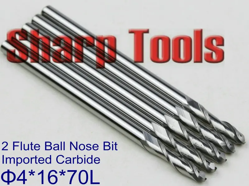 Custom Imported 4*16MM 2 Flute Carbide End Mill Ball Nose Router Bits for Wood 3D Engraving, 70MM Long Endmilling Tools Cutter
Custom Imported 4*16MM 2 Flute Carbide End Mill Ball Nose Router Bits for Wood 3D Engraving, 70MM Long Endmilling Tools Cutter