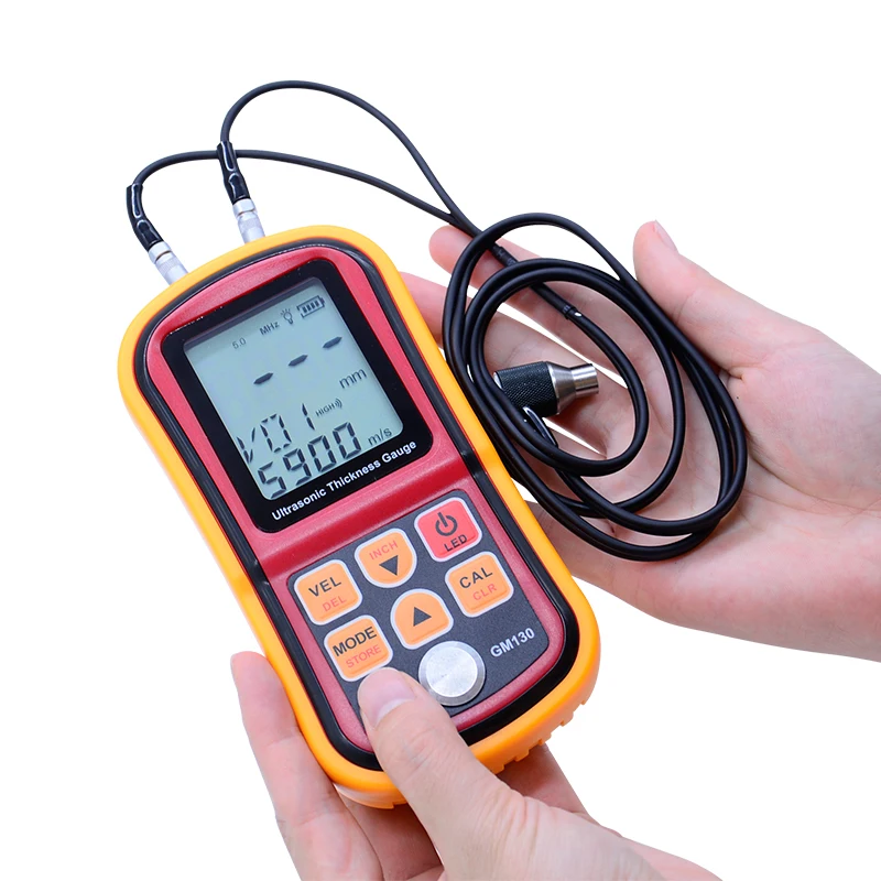 GM130 LCD Digital Ultrasonic Thickness Gauge tester steel thickness tester 1.0 to 300MM Sound Velocity Meter resolution 0.01mm
GM130 LCD Digital Ultrasonic Thickness Gauge tester steel thickness tester 1.0 to 300MM Sound Velocity Meter resolution 0.01mm