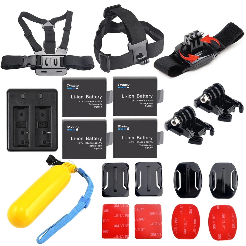 4pcs PG1050 sj4000 batteries + Hot camera accessories kit + dual charger for SJCAM sj6000 sj7000 EKEN H8 H8R H9 akaso EK7000
4pcs PG1050 sj4000 batteries + Hot camera accessories kit + dual charger for SJCAM sj6000 sj7000 EKEN H8 H8R H9 akaso EK7000