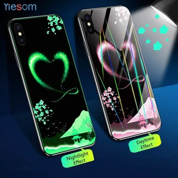 Luminous Tempered Glass Case For iPhone X 8 7 6 6S Plus Coque Luxury Glass Back Cover Phone Cases For iPhone X XR XS MAX Capa
Luminous Tempered Glass Case For iPhone X 8 7 6 6S Plus Coque Luxury Glass Back Cover Phone Cases For iPhone X XR XS MAX Capa