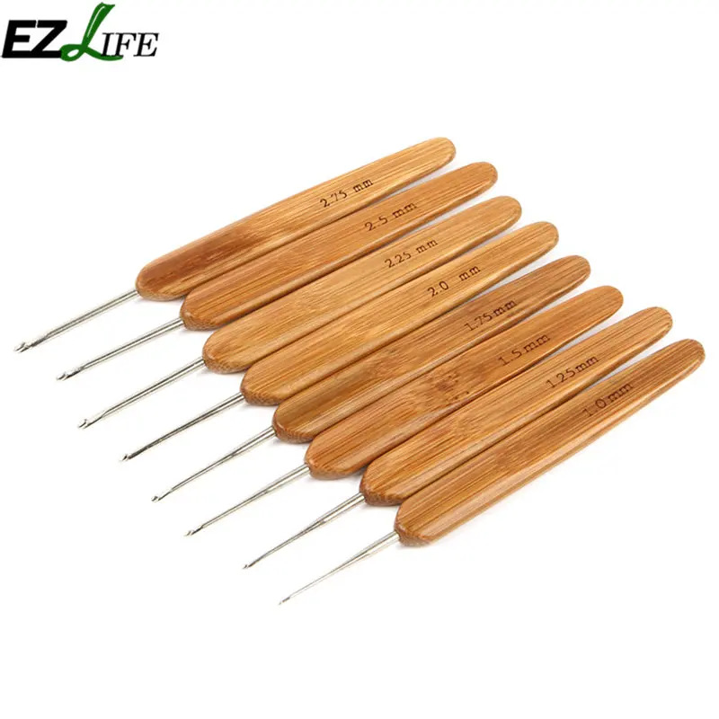 10pcs/set Bamboo Handle Metal Crochet Needle Set Hooks Knitting Needles Craft Hand Tools Sewing Accessories
10pcs/set Bamboo Handle Metal Crochet Needle Set Hooks Knitting Needles Craft Hand Tools Sewing Accessories