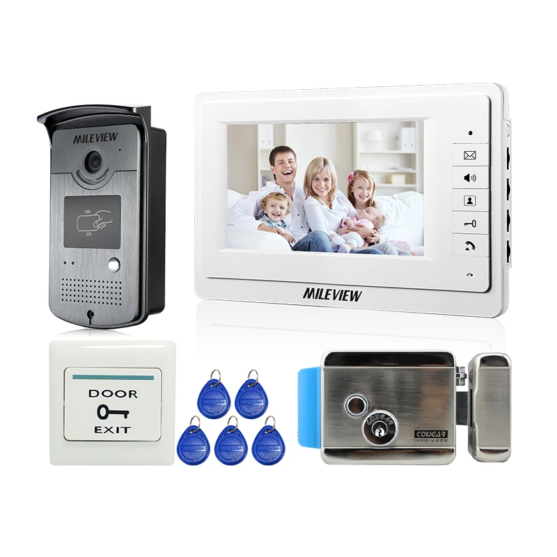 Brand New Wired 7" Video Door Phone Intercom System 1 White Monitor + RFID Access Camera + Electric Control Lock FREE SHIPPING
Brand New Wired 7" Video Door Phone Intercom System 1 White Monitor + RFID Access Camera + Electric Control Lock FREE SHIPPING