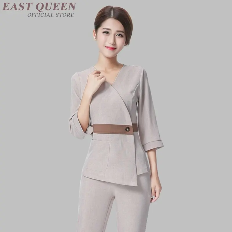 Spa massage beautician uniform beauty salon waitress beautiful uniforms women pant suits medical clothing DD1398
Spa massage beautician uniform beauty salon waitress beautiful uniforms women pant suits medical clothing DD1398