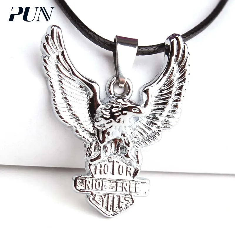 PUN eagle wings панк винтажное античное ожерелье Мужская цепочка из титана стальная