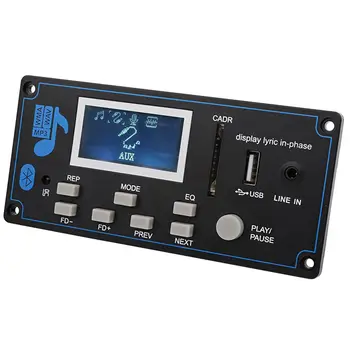 DC 9-12V Car MP3 AudioDecoder Board bluetooth USB SD FM AUX Decoding WMA MP3 Module DIY Speaker Amp Home Theater
DC 9-12V Car MP3 AudioDecoder Board bluetooth USB SD FM AUX Decoding WMA MP3 Module DIY Speaker Amp Home Theater