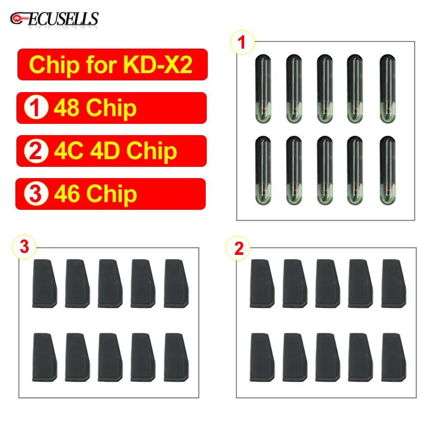 10Pcs/Lot KD 4C 4D 46 or 48 Copy Clone Transponder Chip KEYDIY for KD-X2 KD X2 Key Programmer Chip Copier Remote Generater
10Pcs/Lot KD 4C 4D 46 or 48 Copy Clone Transponder Chip KEYDIY for KD-X2 KD X2 Key Programmer Chip Copier Remote Generater