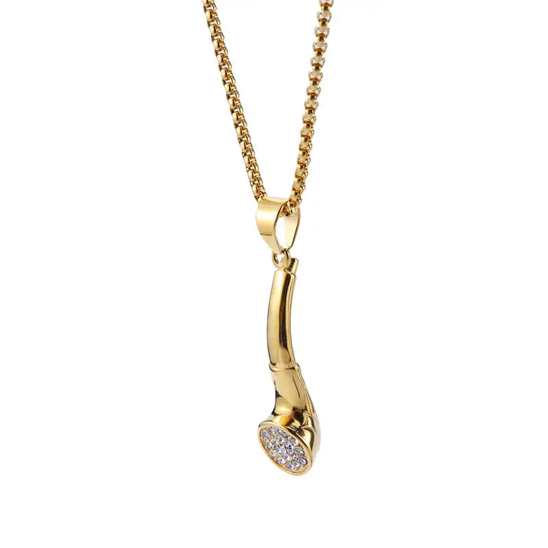 Gold Color Crystal Chain Necklace For Men Women HIPHOP Popular Logo Men's Cigarette Holder Pipe Pendant Necklace Stainless Steel
Gold Color Crystal Chain Necklace For Men Women HIPHOP Popular Logo Men's Cigarette Holder Pipe Pendant Necklace Stainless Steel