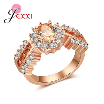 Luxury Dasiy Flowers Women Rose Gold Wedding Rings Micro Paved Sparkling Rhinestone Crystal Party Accessories Jewelry
Luxury Dasiy Flowers Women Rose Gold Wedding Rings Micro Paved Sparkling Rhinestone Crystal Party Accessories Jewelry