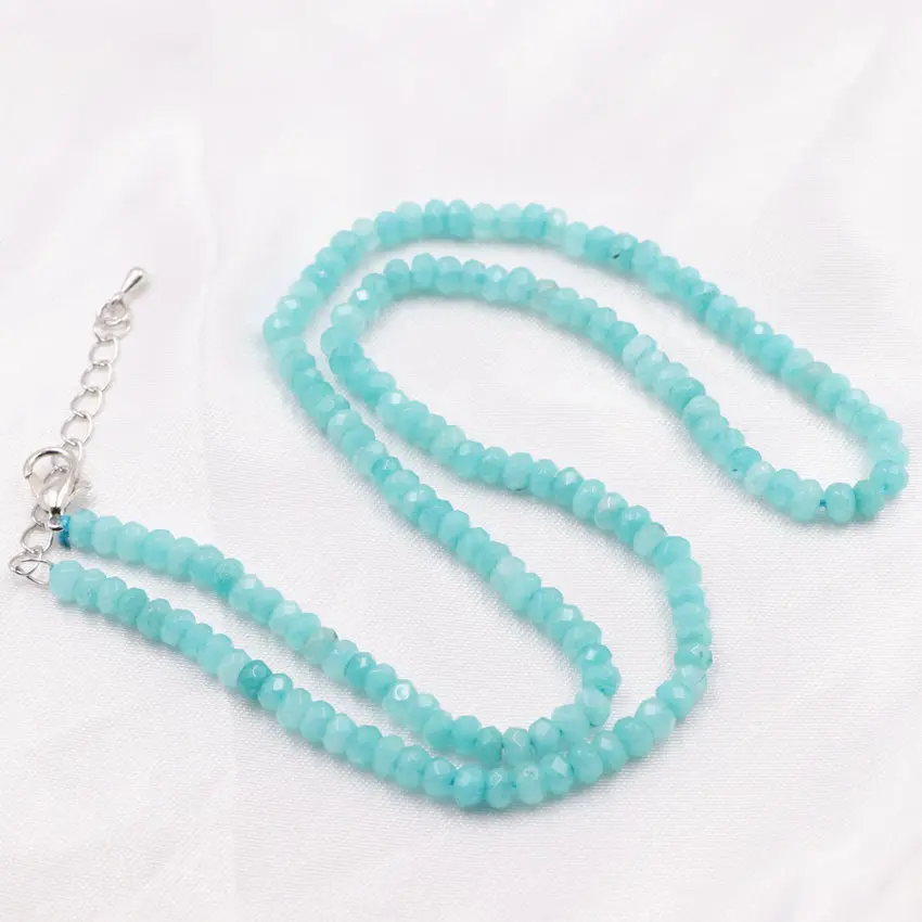 New Natural Stone Choker Necklace Amazonite Beads Statement Collare Women Chain Necklaces Abacus 2x4mm Torque Jewelry 18" A815
New Natural Stone Choker Necklace Amazonite Beads Statement Collare Women Chain Necklaces Abacus 2x4mm Torque Jewelry 18" A815