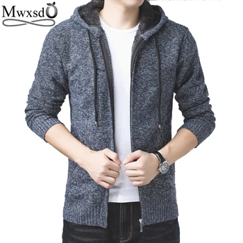 Mwxsd brand winter Men's casual hooded fur warm cardigan sweater men's warm thick sweater coat Hooded Velvet jacket 
Mwxsd brand winter Men's casual hooded fur warm cardigan sweater men's warm thick sweater coat Hooded Velvet jacket