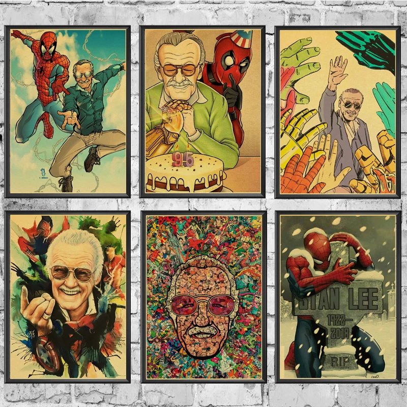 Marvel Father Stan Lee Poster Super Hereos Wall Stickers Vintage Poster Prints High Quality For Living Room Home Decor
Marvel Father Stan Lee Poster Super Hereos Wall Stickers Vintage Poster Prints High Quality For Living Room Home Decor