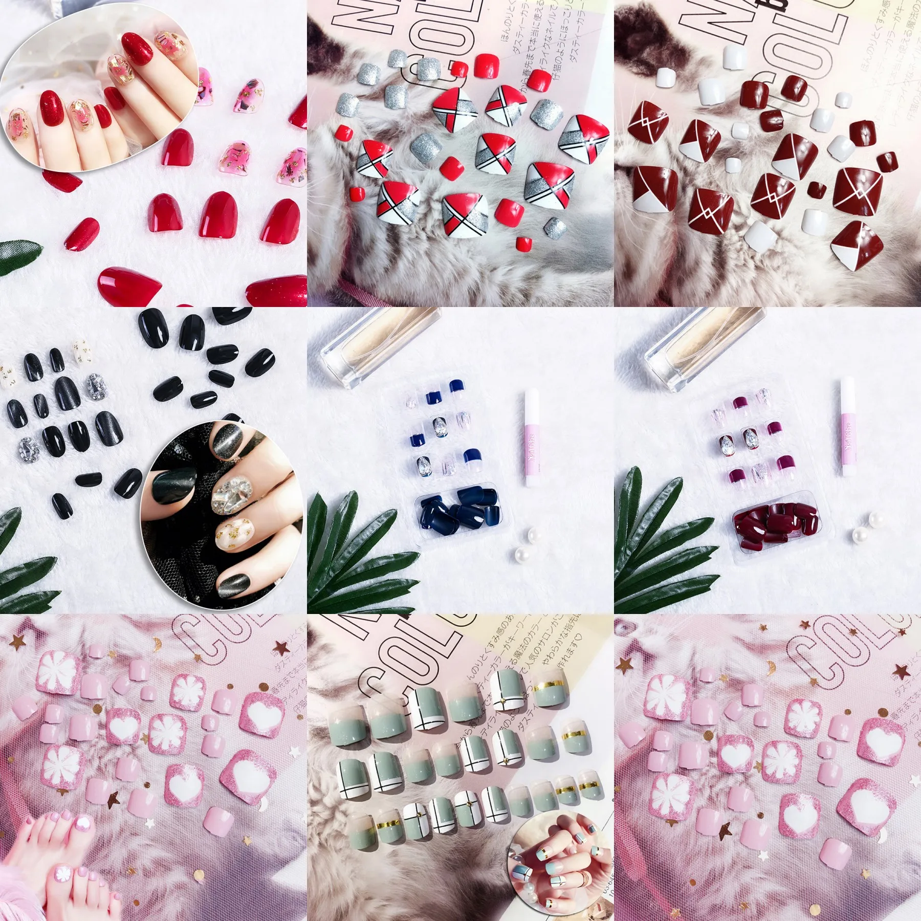 24 Pcs/Set Colorful False Toe Nail Tips Fake 3D Foot Toe Nails Full Cover Tips Lady Girl Acrylic Summer Nail Art Tips
24 Pcs/Set Colorful False Toe Nail Tips Fake 3D Foot Toe Nails Full Cover Tips Lady Girl Acrylic Summer Nail Art Tips