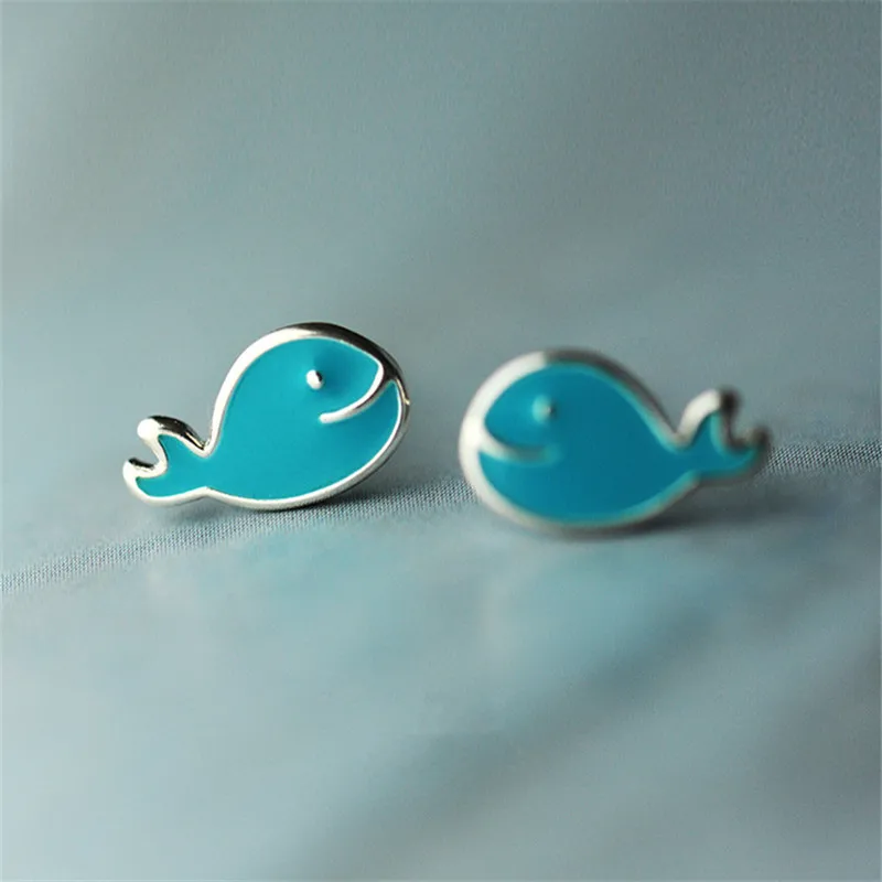 Blue Enamel Fish Stud Earrings for Women 925 Sterling Silver Nickel Free Jewelry brincos pendientes Bijoux B019
Blue Enamel Fish Stud Earrings for Women 925 Sterling Silver Nickel Free Jewelry brincos pendientes Bijoux B019