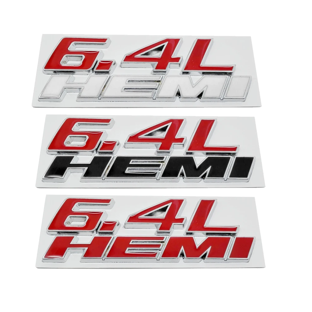 Car Sticker Hemi 6.4L for Dodge Charger Challenger Jeep Wrangler Renagade Chrysler Sebring 300c Trunk Emblem Auto Accessories
Car Sticker Hemi 6.4L for Dodge Charger Challenger Jeep Wrangler Renagade Chrysler Sebring 300c Trunk Emblem Auto Accessories