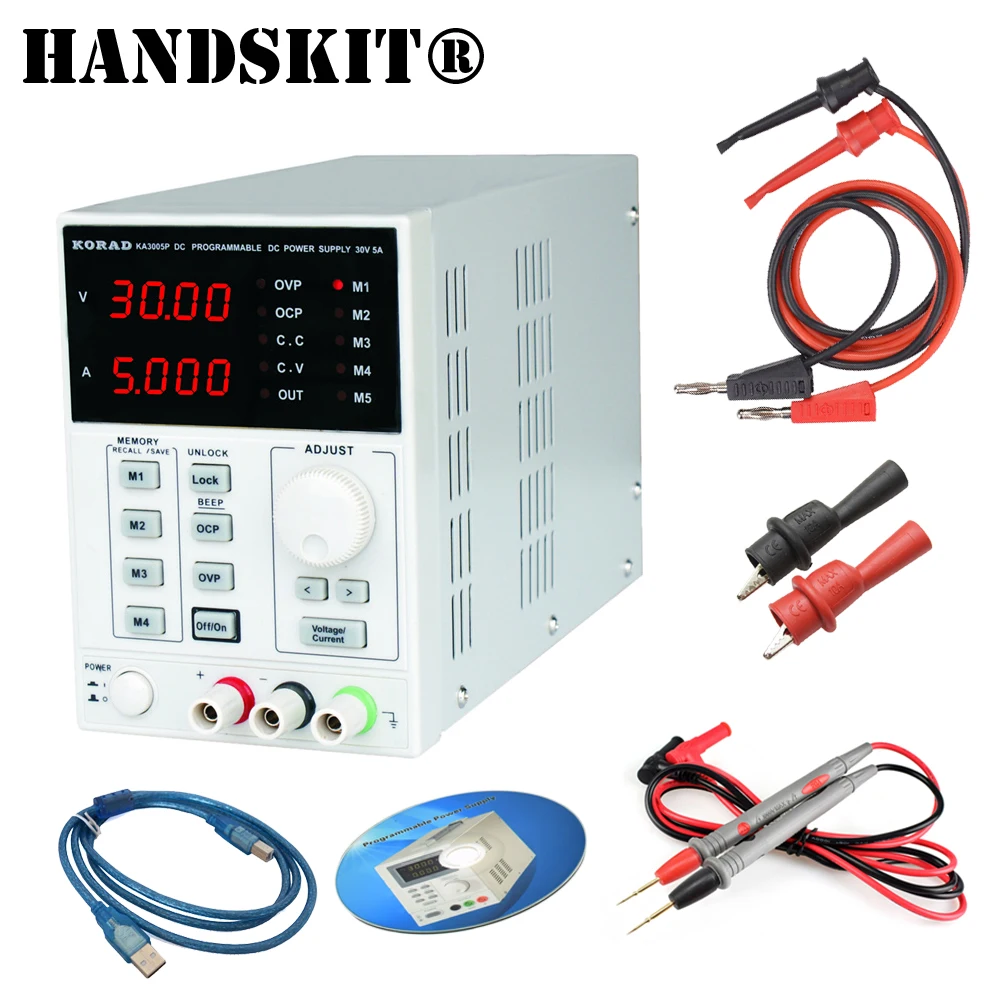 30V / 5A KA3005P Programmable Precision Adjustable DC Linear Power Supply Digital Regulated Lab Grade With USB And Software
30V / 5A KA3005P Programmable Precision Adjustable DC Linear Power Supply Digital Regulated Lab Grade With USB And Software