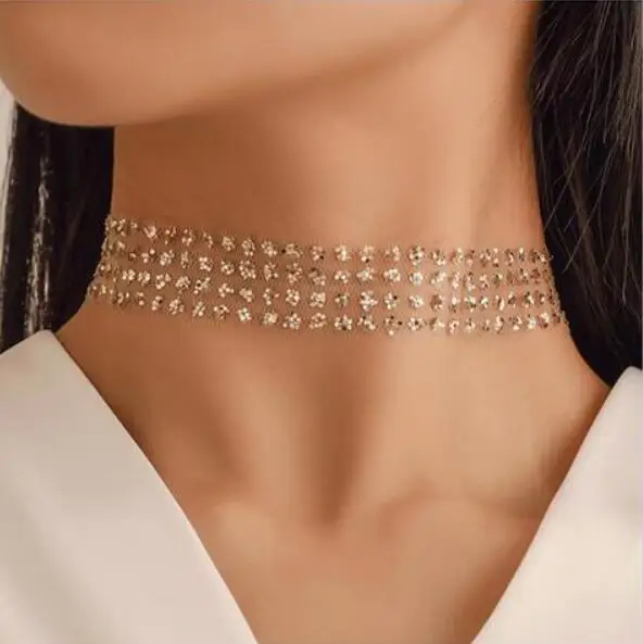 X 554 Korean version of the mesh temperament Joker neck personality cold wind flash crystal sequin necklace clavicle chain facto
X 554 Korean version of the mesh temperament Joker neck personality cold wind flash crystal sequin necklace clavicle chain facto