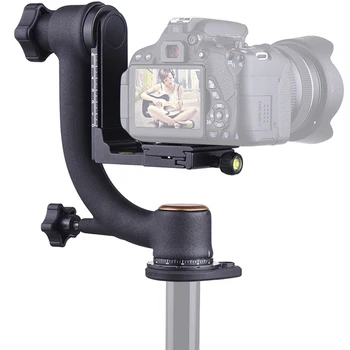 360 Degree Panoramic Gimbal Tripod Head Pan Tilt For Arca-Swiss Standard 1/4 Inch Quick Release Plate Bubble Level For Dslr Ca